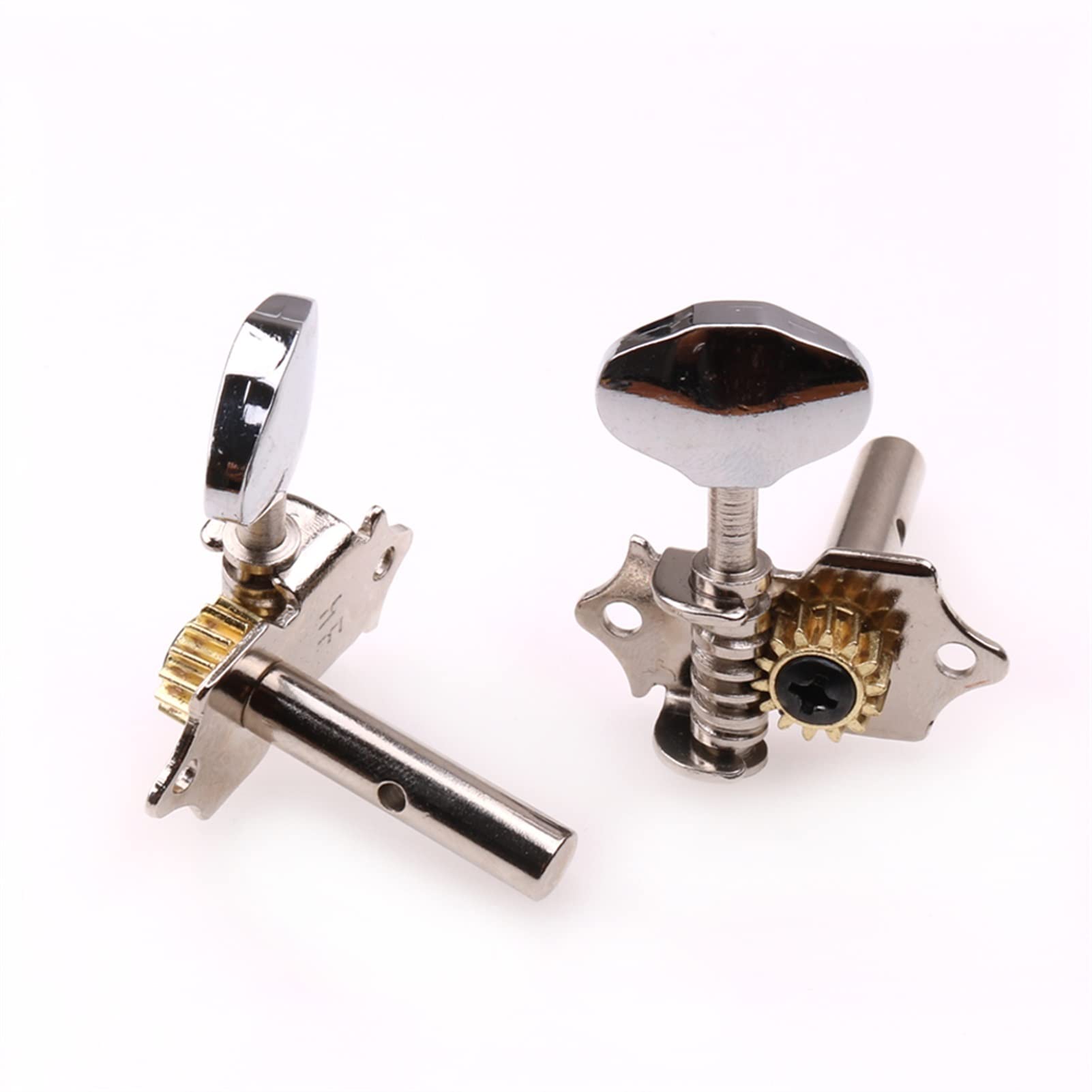 Meccanico accordatore Sintonizzatori Di Puntini In Metallo Ukulele 2L2R. Macchine Teste Per Ukulele Guitar Parts Accessori 40x37x35mm