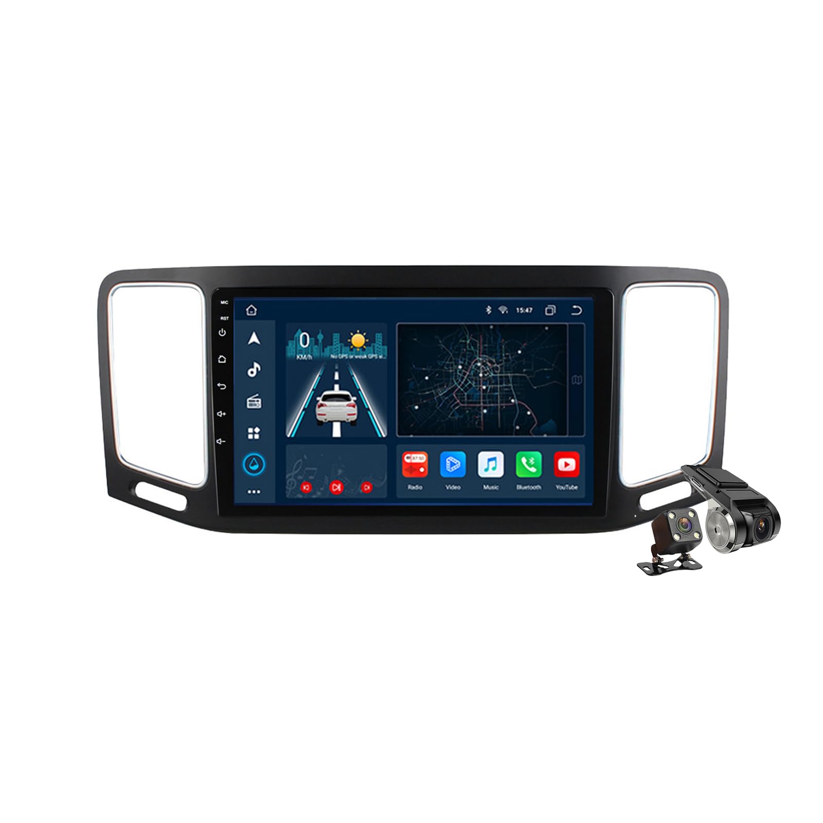 Reproductor multimedia de 9'' con Android 14.0 para el salpicadero de VW Sharan 8