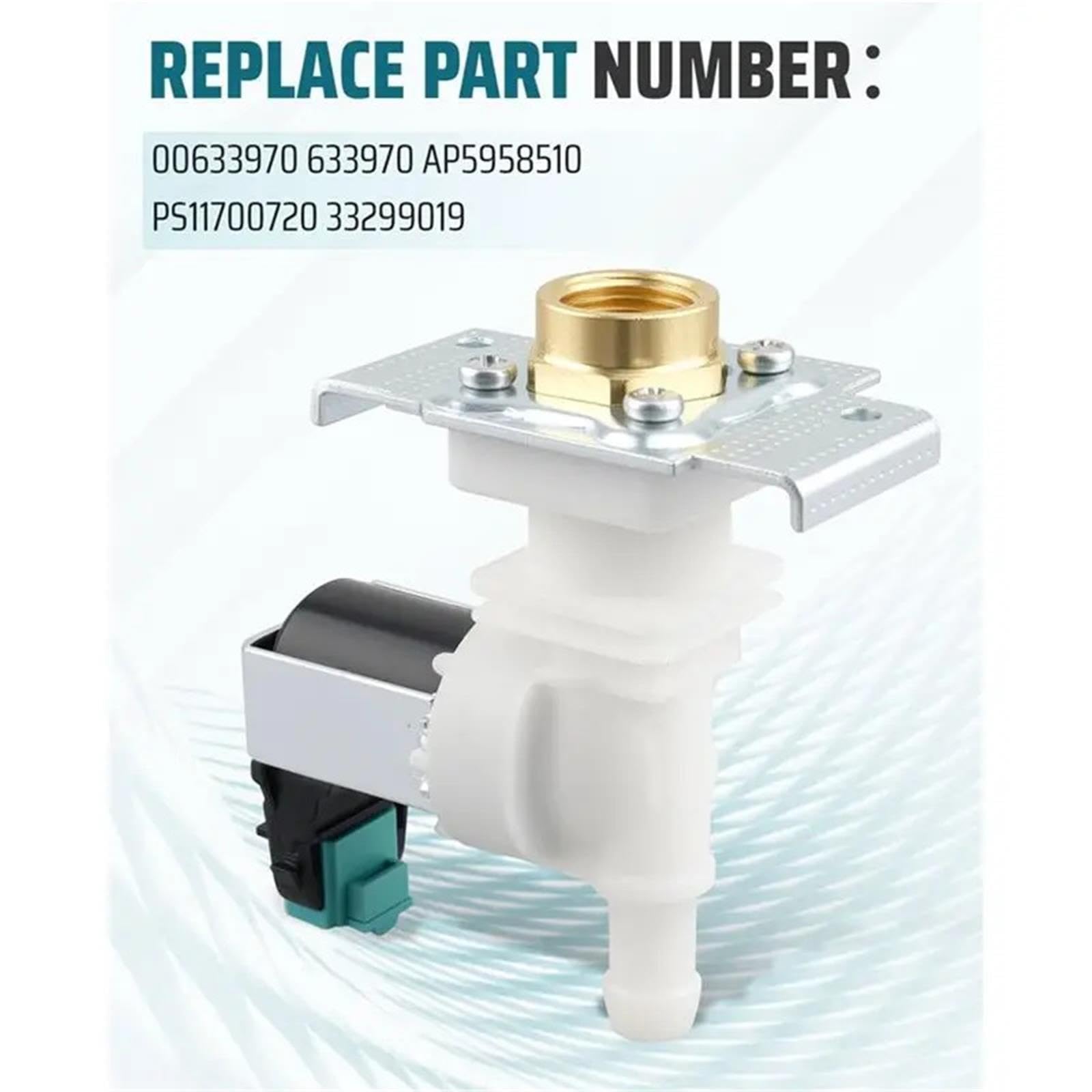 Valvola Carico Lavastoviglie 00633970, Compatibile Per Bosch SHX3AR52UC