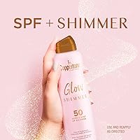 Vista 3 de Coppertone Glow with Shimmer Sunscreen Spray SPF 50, Water Resistant Spray Sunscreen, Broad Spectrum SPF 50 Sunscreen Spray, 5 Oz Spray