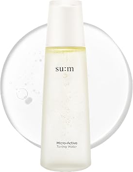 SUM Micro-Active Toning Water 5.07 fl oz - Dual-Phase Gentle Exfoliating Toner with Low-Irritation, Improved Skin Texture & Boost Vitality, Korean Skin Care. PHA, Biopeptide.