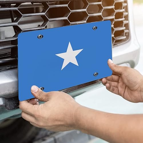 Miniatura 3 de Matrícula frontal de Somalia con bandera de Somalia, placa decorativa novedosa de matrícula de recuerdo de la bandera nacional para hombres,