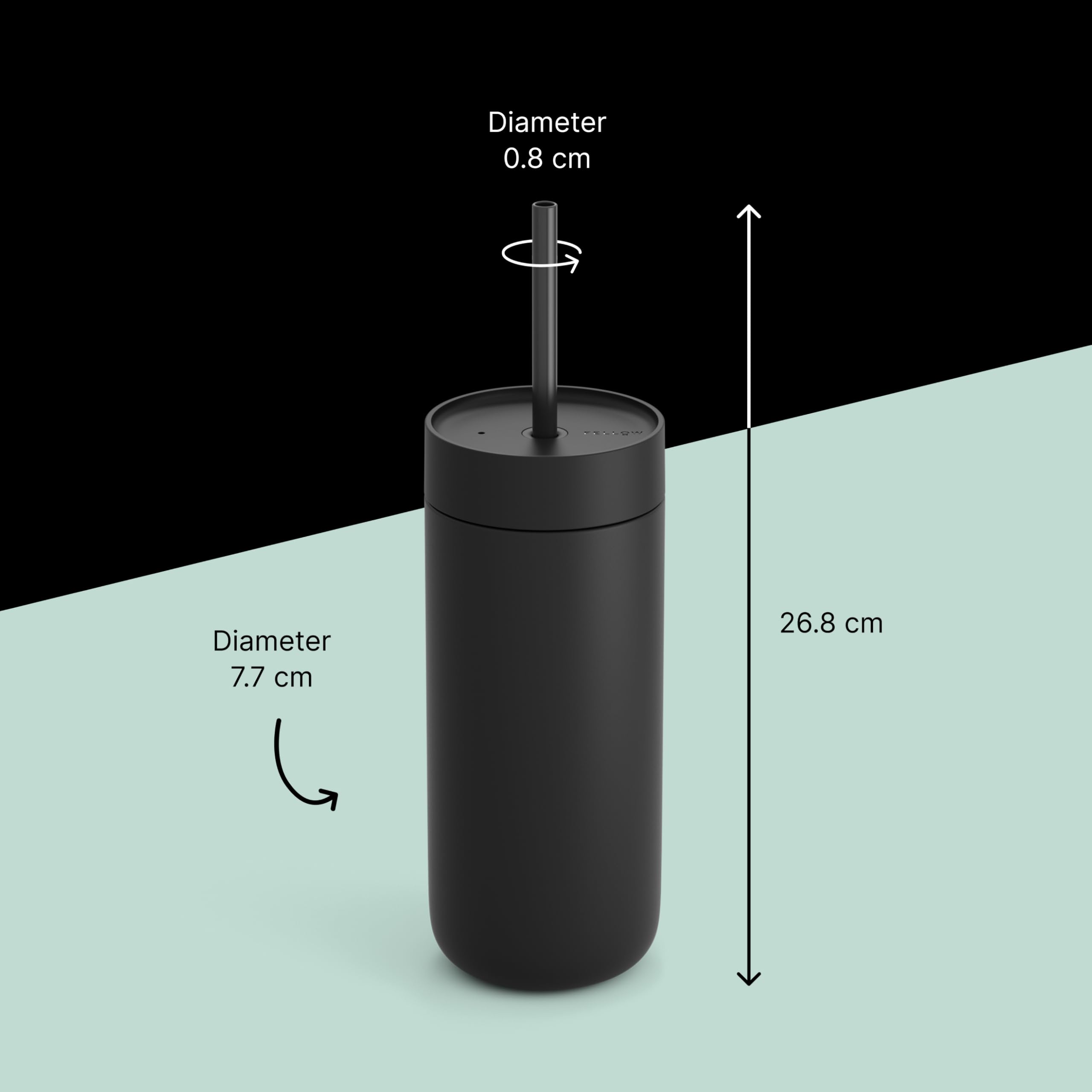 Fellow 20 oz Carter Cold Tumbler, Spill-Resistant Straw Lid - Image 3