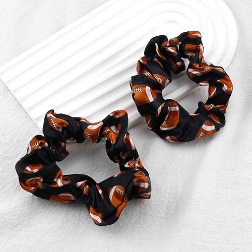 Miniatura 2 de Coleteros de fútbol negros elásticos deportivos para el cabello, bandas elásticas de seda para el cabello, accesorios para el cabello para mujeres,