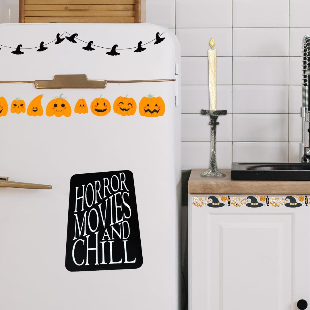Halloween Decorative Fridge Magnets | Perfect Spooky Halloween Party Decorations | Made in USA (Horror Movie & Chill) image 4
