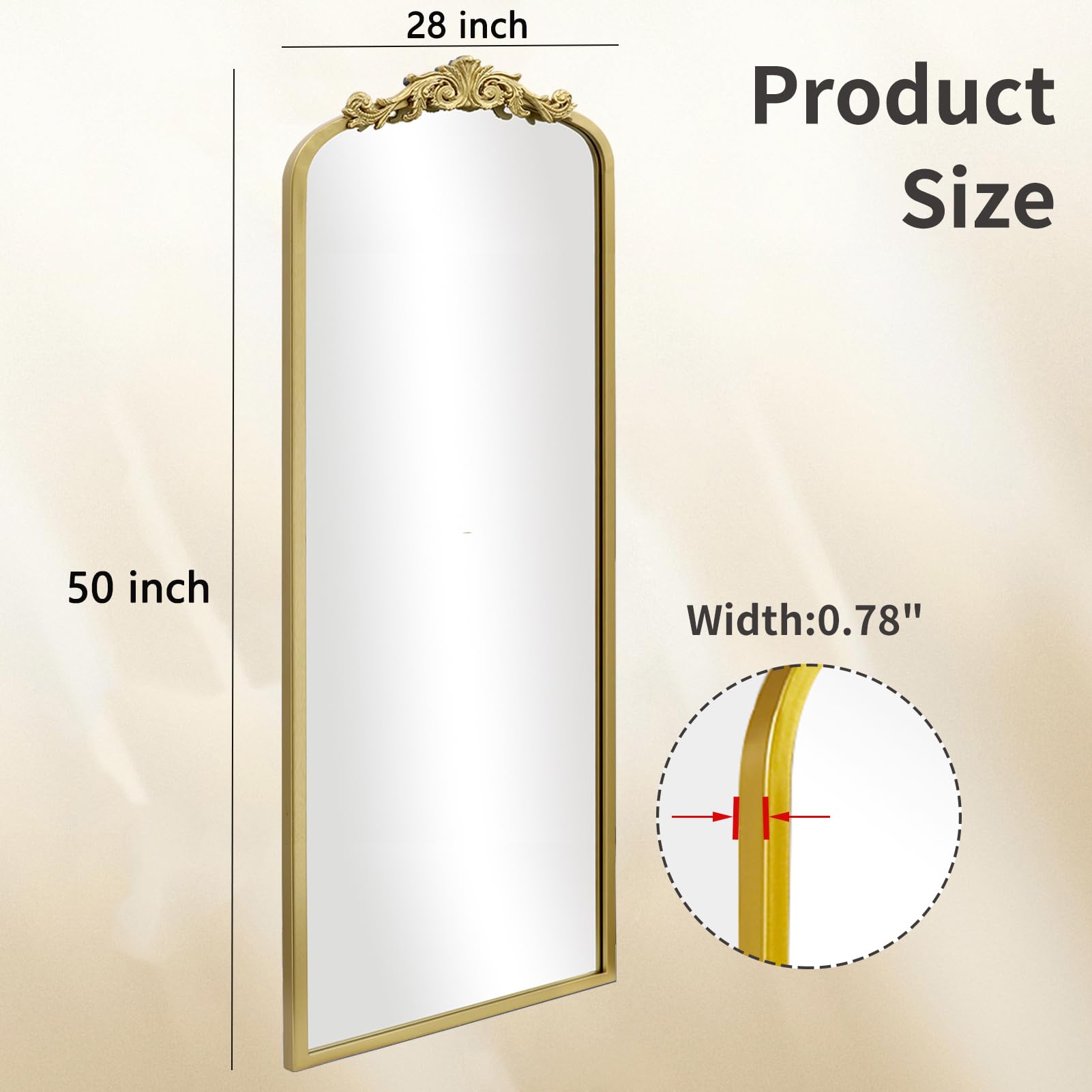 Amazon.com: AIXI HOME Arendahl Traditional Gold Arch Full