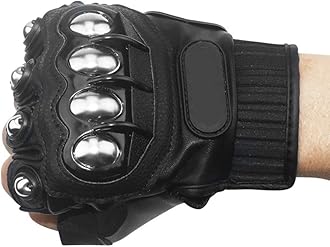 Oubaiya Steel Outdoor Knuckle Motorcycle Motorbike Powersports Safety Gloves (XX-Large, Touch Screen)