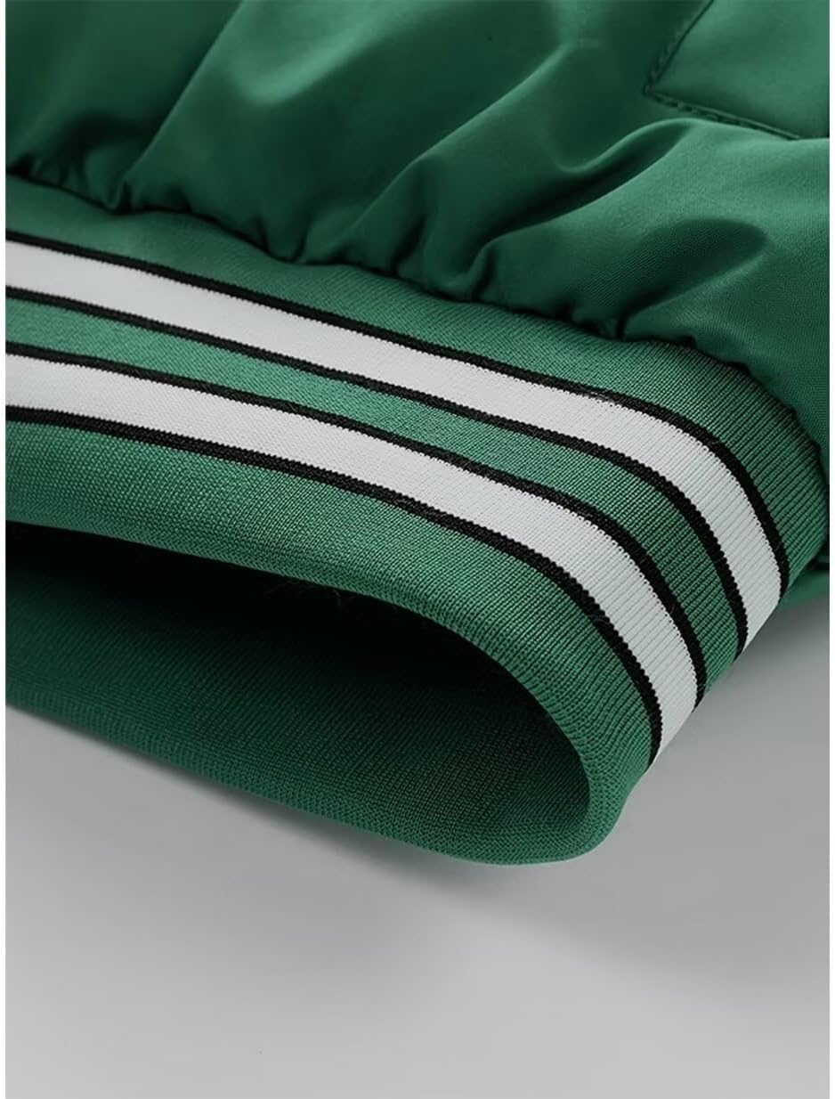 Uomo Hip Hop Moda Varsity con Cappuccio Piumino Impiombato Falso Giacca da Baseball con Cappuccio Inverno All'aperto Ispessito Giù Giacca di Cotone
