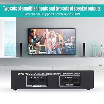 Amazon.co.jp: スピーカーセレクター、2入力2出力スピーカー