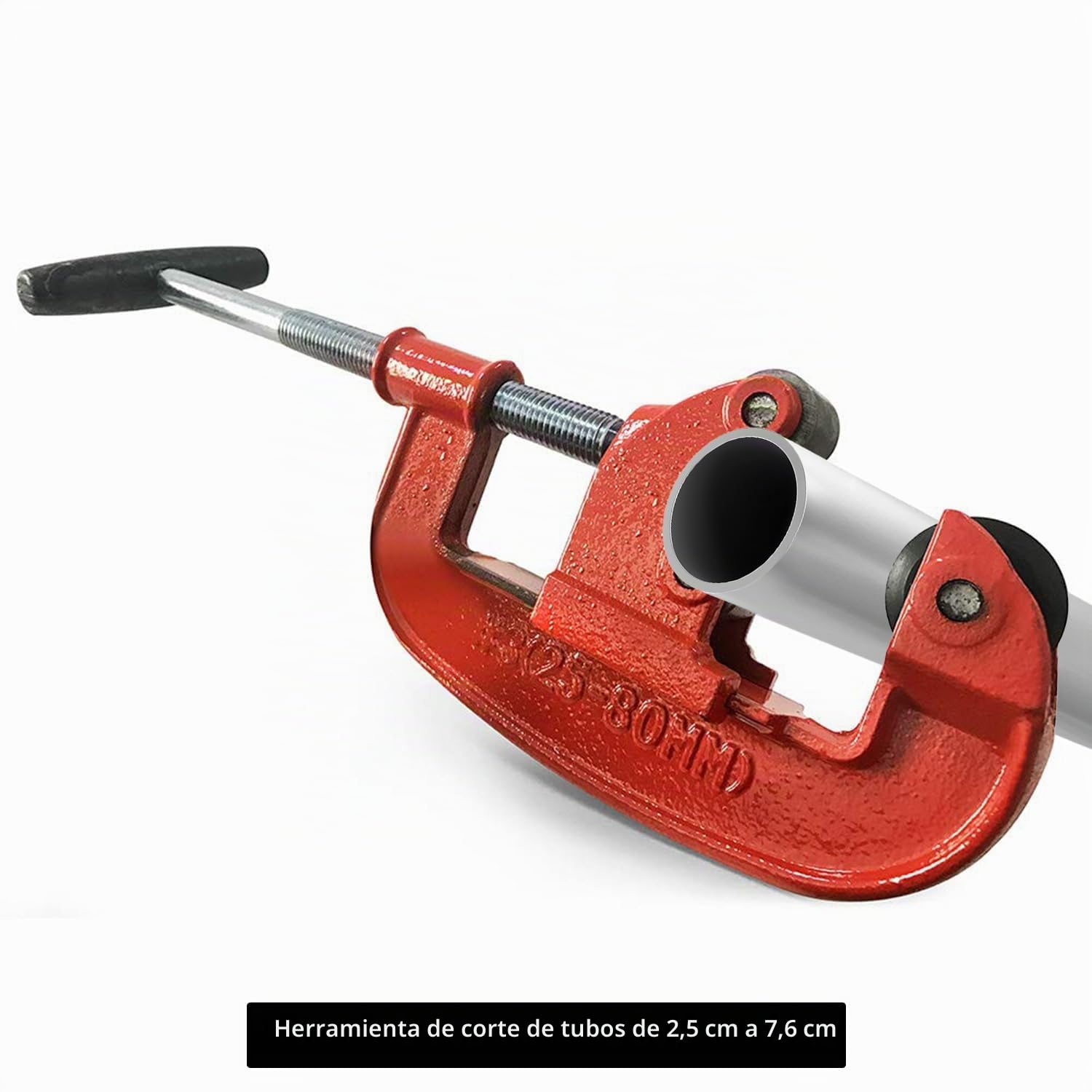 QWORK Cortador de tubos de metal, 25-80 mm Cortatubos para Tubo de Cobre, Tubo de Aluminio, Tubo de Acero Inoxidable