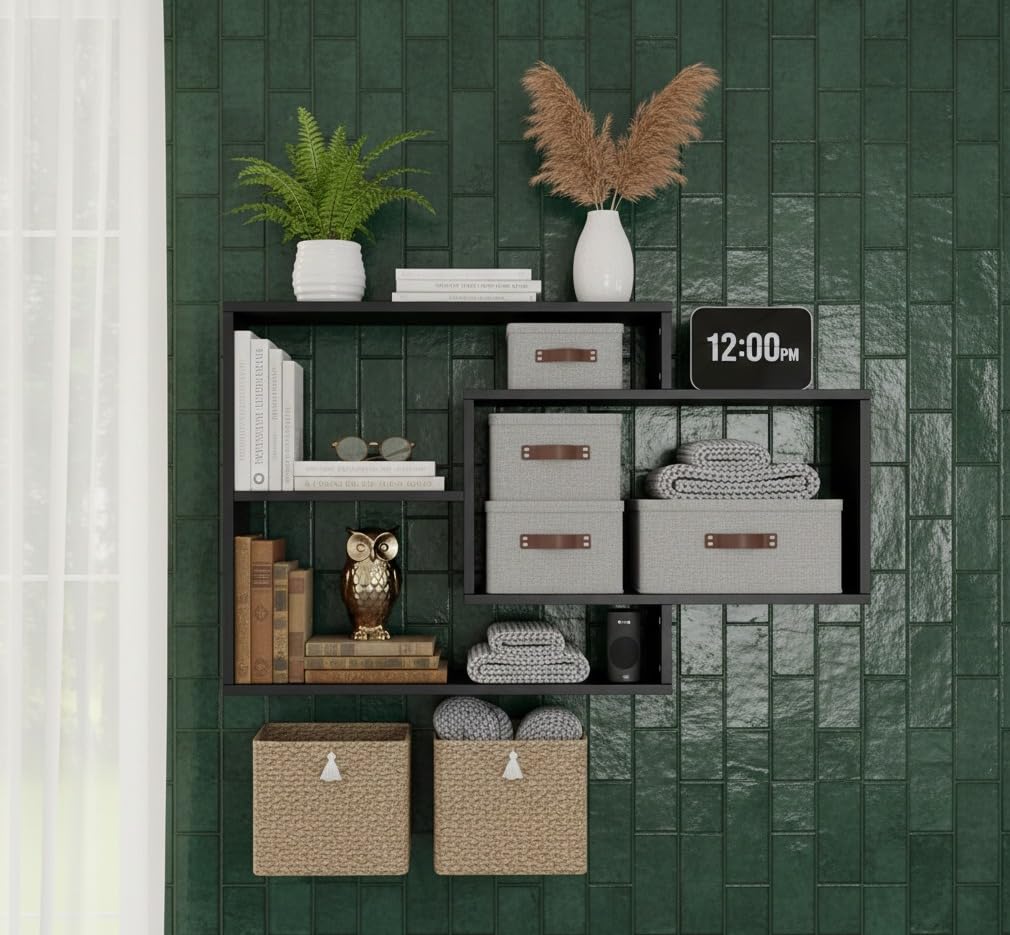 Wall Shelf for Bathroom Kitchen Living Room Home Solution Karo Shelves Wenge-picture-21