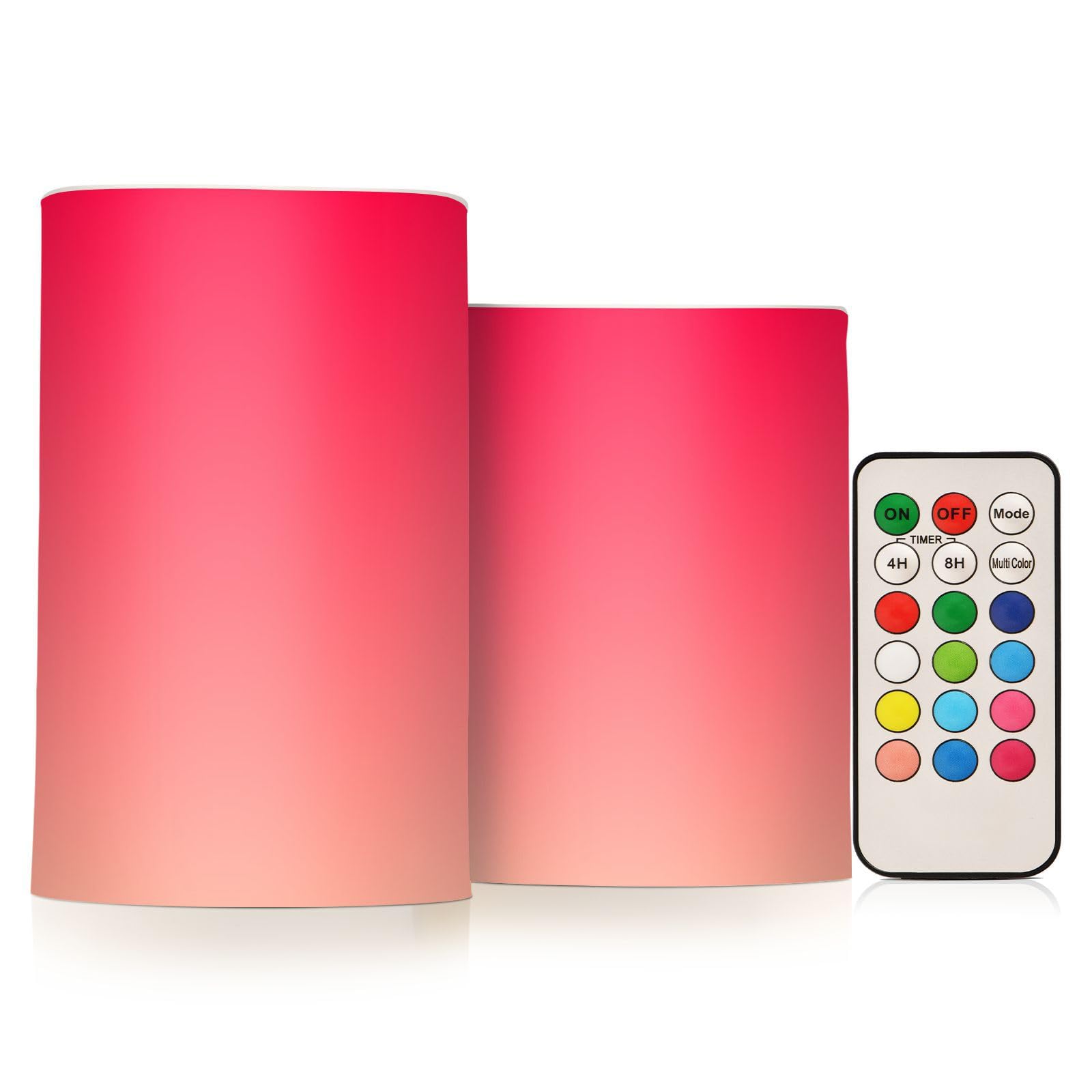 MCHIVER Love Kiss Flameless Candles with Remote Timer Battery Operated Electric Candles Set of 2 LED Tealight Candles for Wedding Halloween Christmas Party