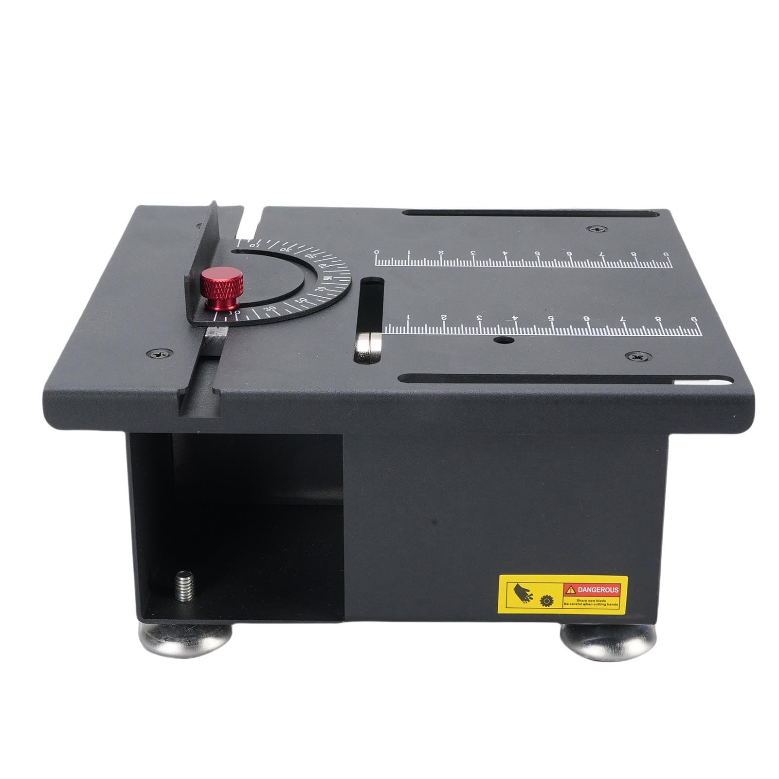 Mini Piła Stołowa, 100W 0-16mm z 7 Prędkościami i 4 Ostrzami | Dla Drewna/majsterkowania/rękodzieła, 100W, 7 Prędkości, 10000 RPM, głębokość Cięcia 16 Mm, Obudowa Aluminiowa, 4 Ostrza +