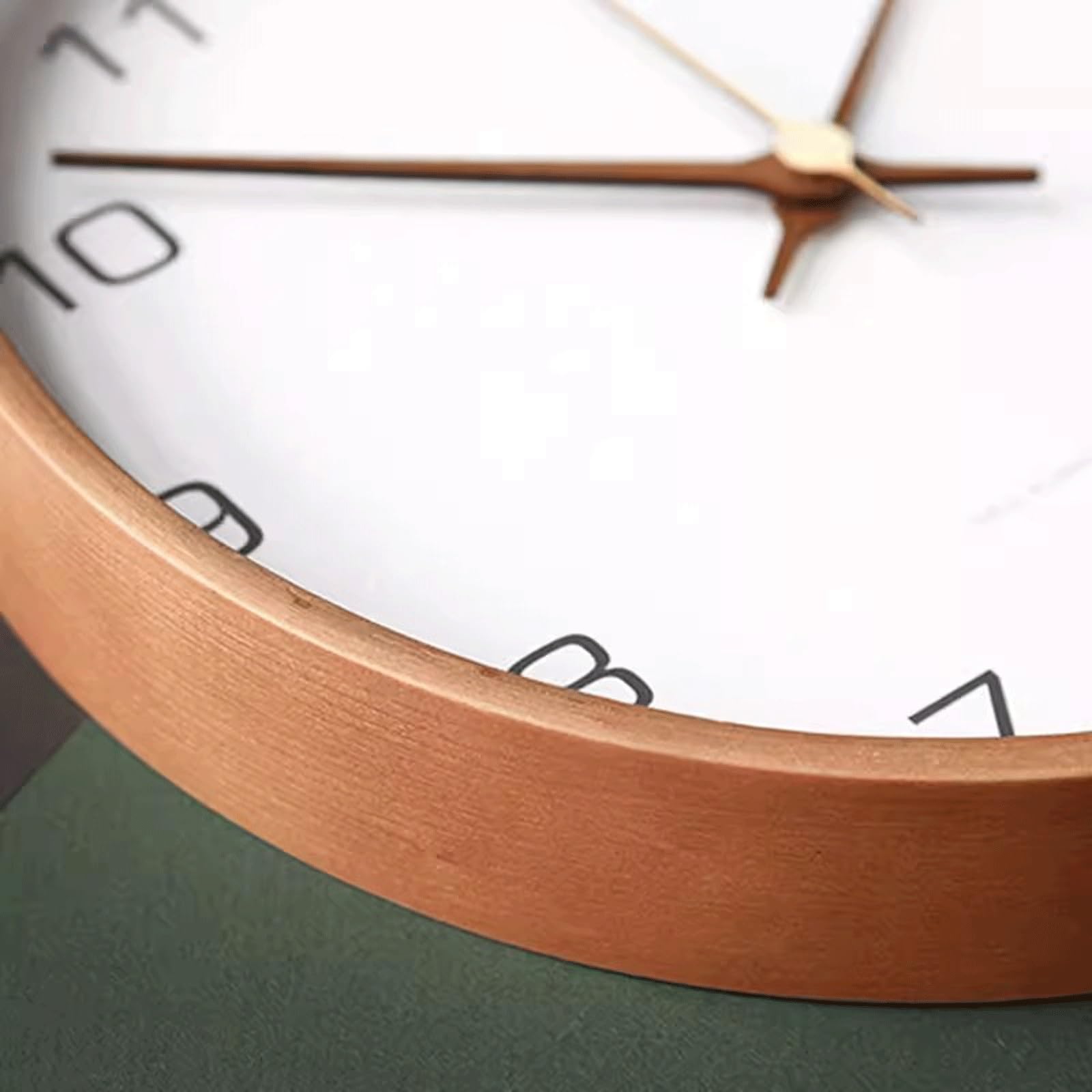 Tempo Orologio da parete al quarzo silenzioso con decorazioni in legno 10 pollici(Grijs,10inch)