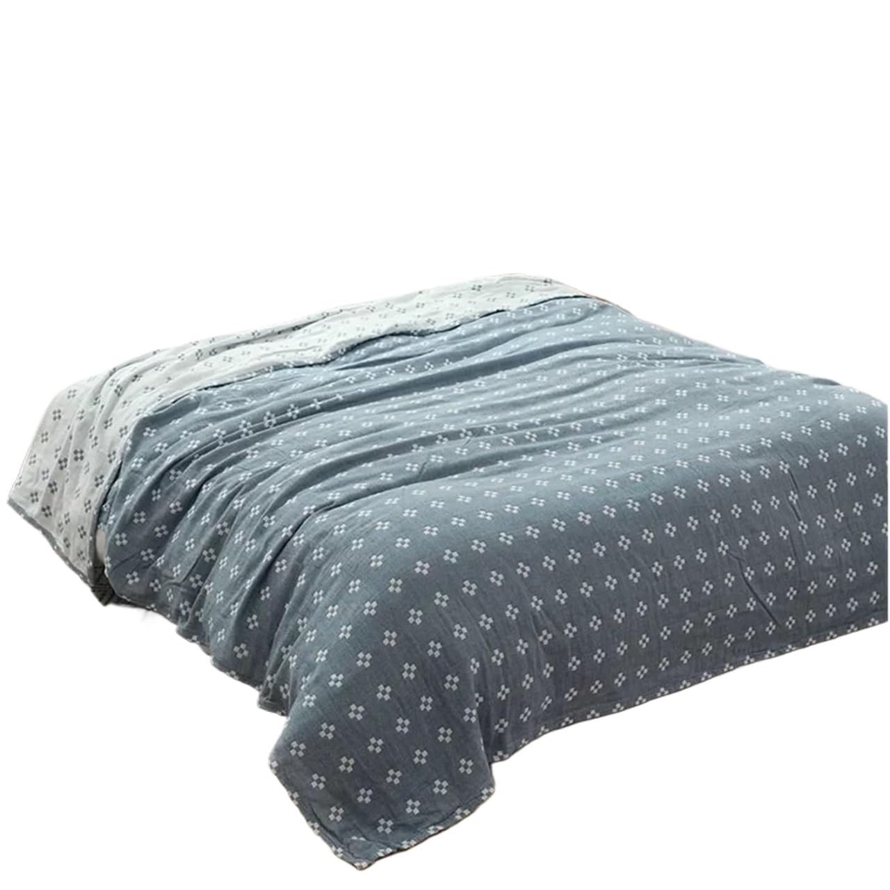 Breathable Cooling Cotton Muslin Blanket Multicolor Multiple Sizes(Color3,200x230cm)
