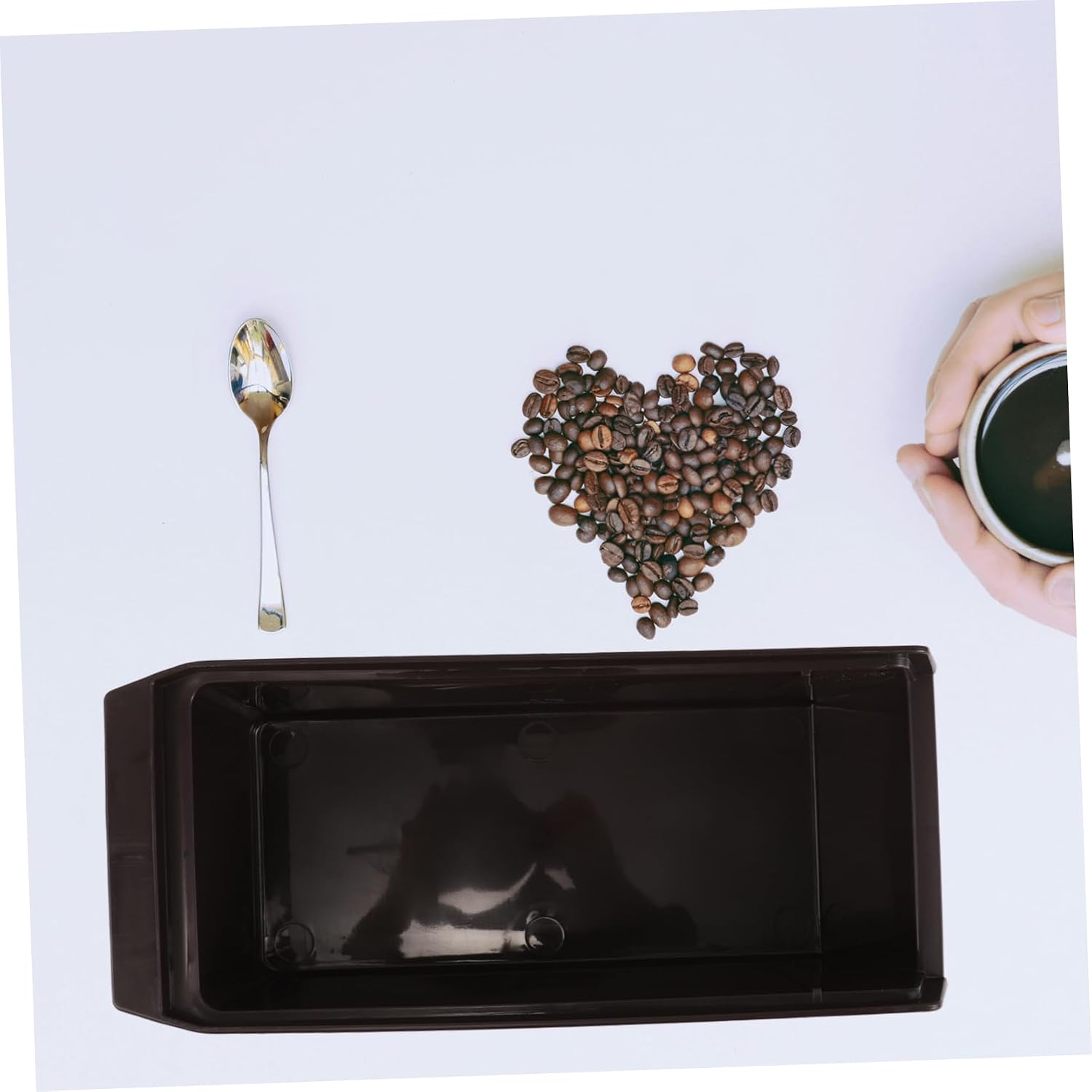 Coffee Station Organizer for Sugar Packets Straws and Utensils Lightweight Plastic Condiment Holder for Home and Use Stylish Minimalist Design for Countertop Storage