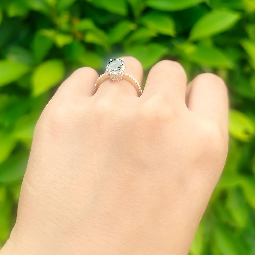 Amazon.com: OMRANII Natural Green Amethyst Prasiolite Size-5 Art