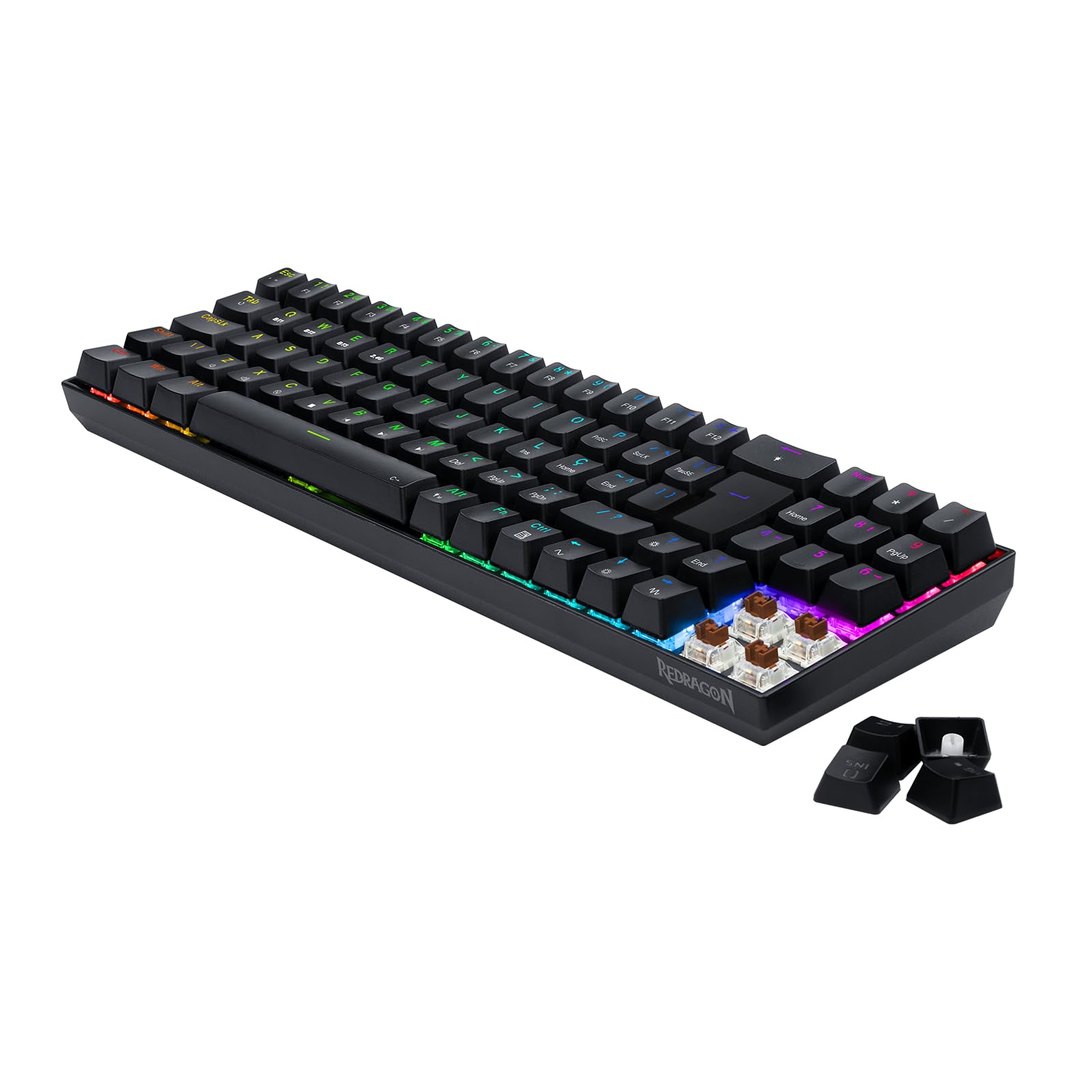 TECLADO MECANICO GAMER ZED PRO RGB PRETO SWITCH MARROM | Amazon.com.br