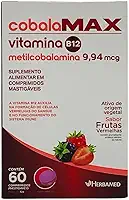 Vitamina B12 Metilcobalamina - 60 Comprimidos Frutas Vermelhas - Herbamed