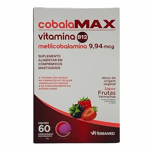Vitamina B12 Metilcobalamina 60 Comp. Mastigável - Herbamed
