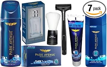 Park Avenue Cool Blue Complete Male Grooming Essential Kit (7 Items in the set)