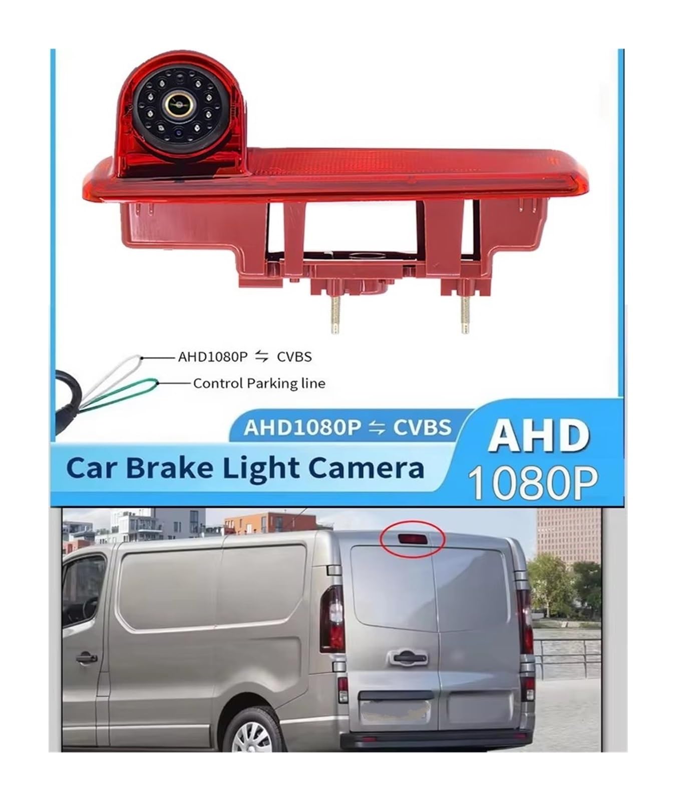 Rückfahrkameras Für Trafic 3 Parkplatz AHD 1080P 940 IR Nachtsicht Auto Bremslicht Rückfahrkamera Rückkamera Auto(12V)