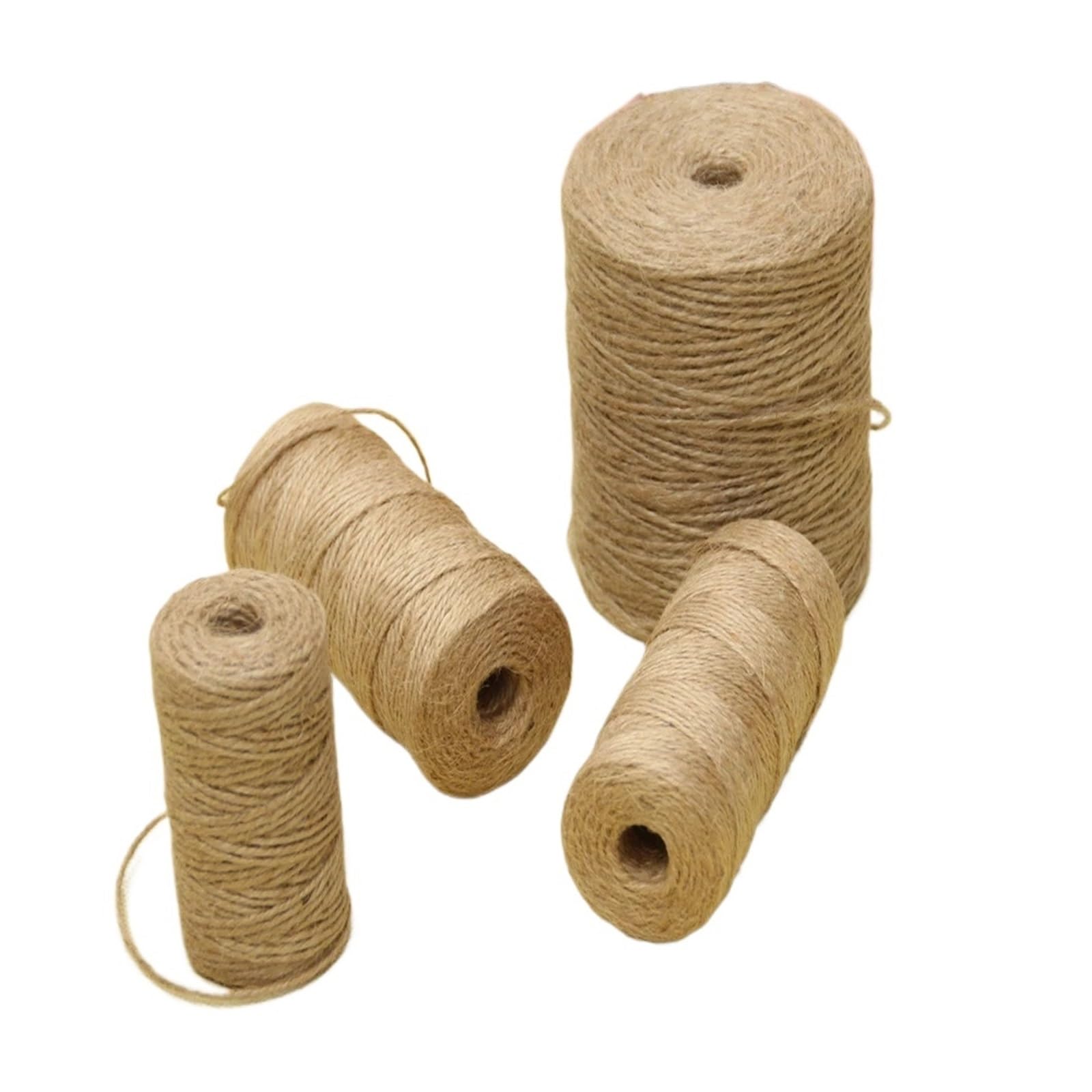 1pcs 50/80/100Meters Jute Rope Cord String Twine Burlap Ribbon Crafts Sewing Hemp Wedding Party Decoration(100M)