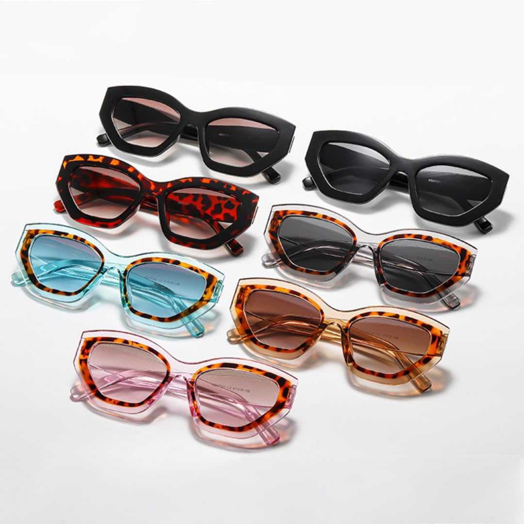 Gafas de sol para hombre y mujer, diseño retro de leopardo, UV400