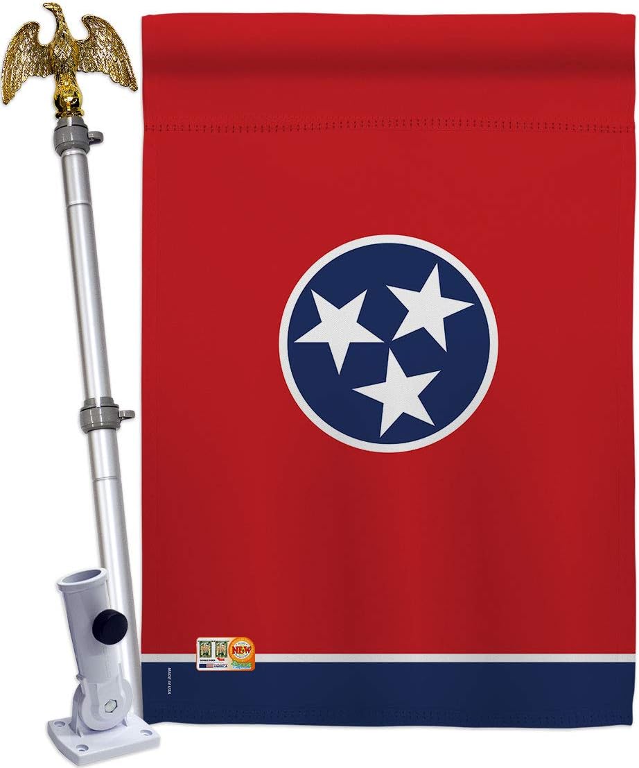 Tennessee House Flag Americana States USA American Territories Republic Country Particular Area Small Decorative Gift Yard Banner Made In 28 X 40