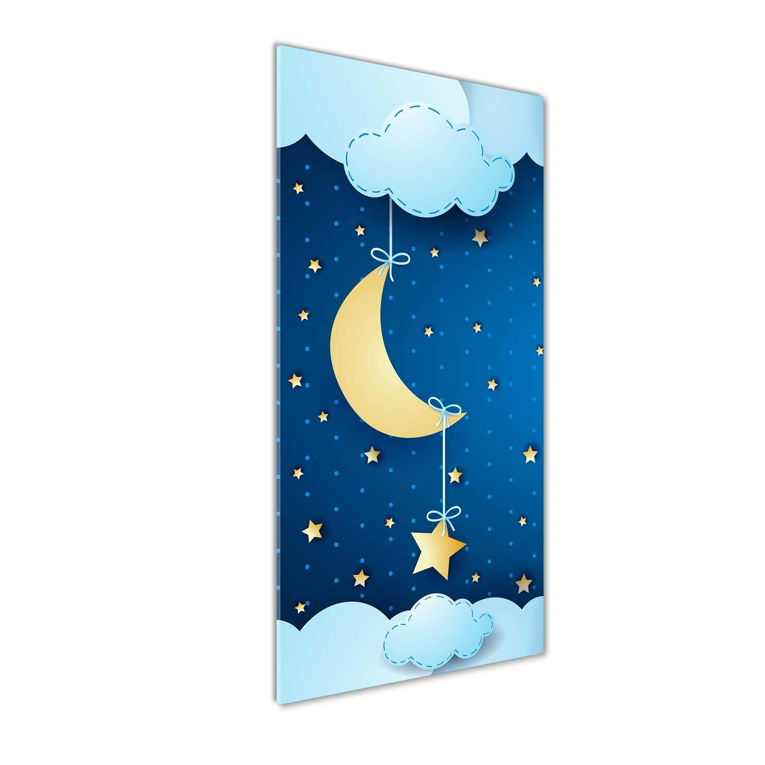 Impression sur verre acrylique Tulup 50x125 cm - Tableau bleu nuit pour décoration murale