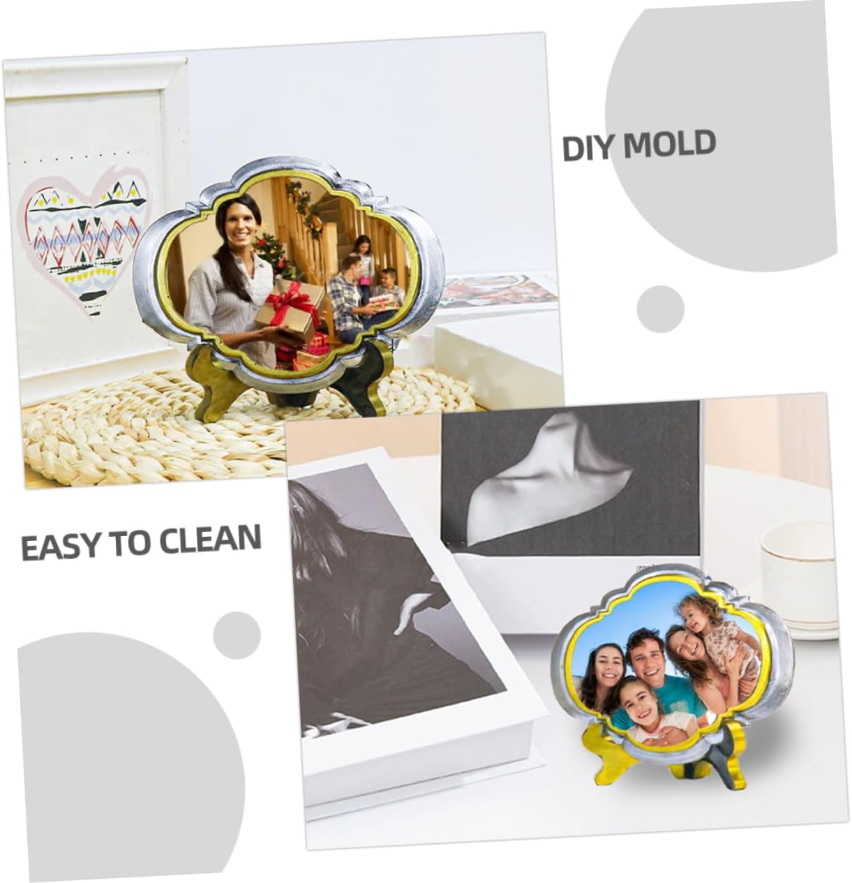 DIY Photo Frame Mold Set Silicone Epoxy Mold Large for Resin Crafts Supplies Picture Frame