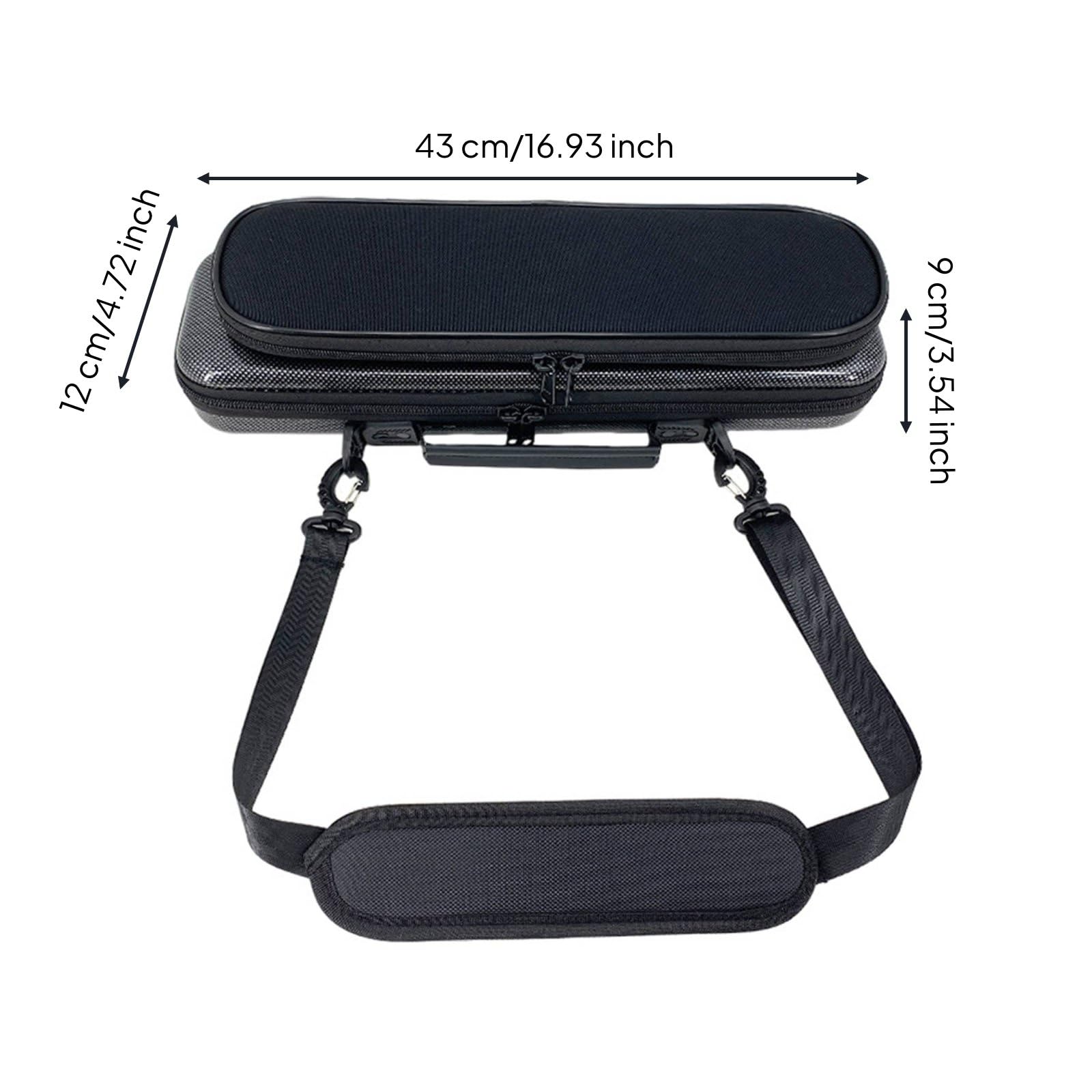 Qianly Borsa Flauto 17 Fori Resistente All'usura Astuccio Flauto Traverso Fodera Morbida Interna Portaflauto con Tracolla per Studenti, Viaggio, Scuola