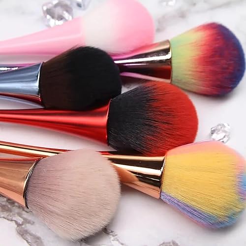 Miniatura 3 de KAAGEE 2 cepillos de polvo de uñas acrílicas, cepillos limpiadores de uñas para limpiar el polvo, cepillo grande para polvo de inmersión, cepillo de