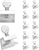 Nuk3y Aluminum Sliding Window Security Locks, 12 Pack - Tool-Free Install, Rust-Resistant Child Safety Stoppers