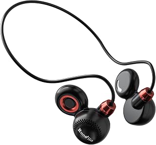 Open Ear Headphones Bluetooth, Bluetooth 5.3 Air Conduction Open Ear Headphones with Built-in Mic, IPX54 Waterproof Dual 16mm Dynamic Drivers, 10H Playtime, Earphones for Gym,Running, Cycling