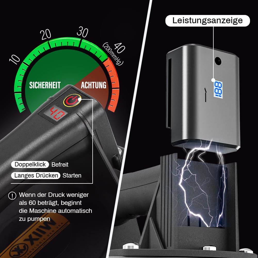 Mit 4X Akku, 2er 8" LED Elektrischer Saugheber Max 300KG Vakuum Saugnapf | Starker Selbst Nachsaugend Glasheber Geeignet für schweres Glas Fliesen EisenplatteSchiefer,Saugnäpfe für Materialtransport