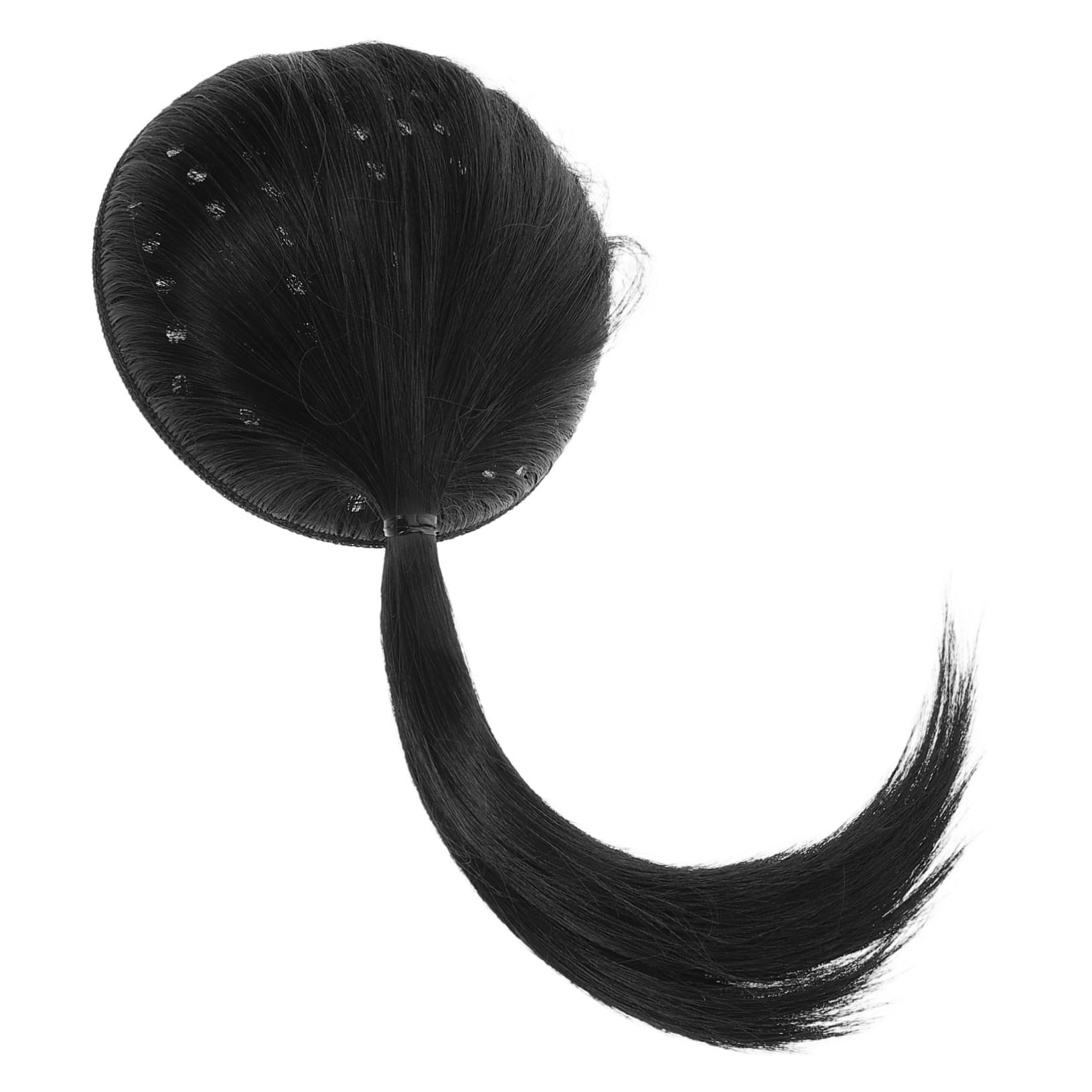 IWOWHERO High Crown Seamless Hair Pad for Volume Synthetic Ponytail Extension for Women Instant Fullness for Weddings Parties and Daily Use Thick Hair Boosting Accessory Natural