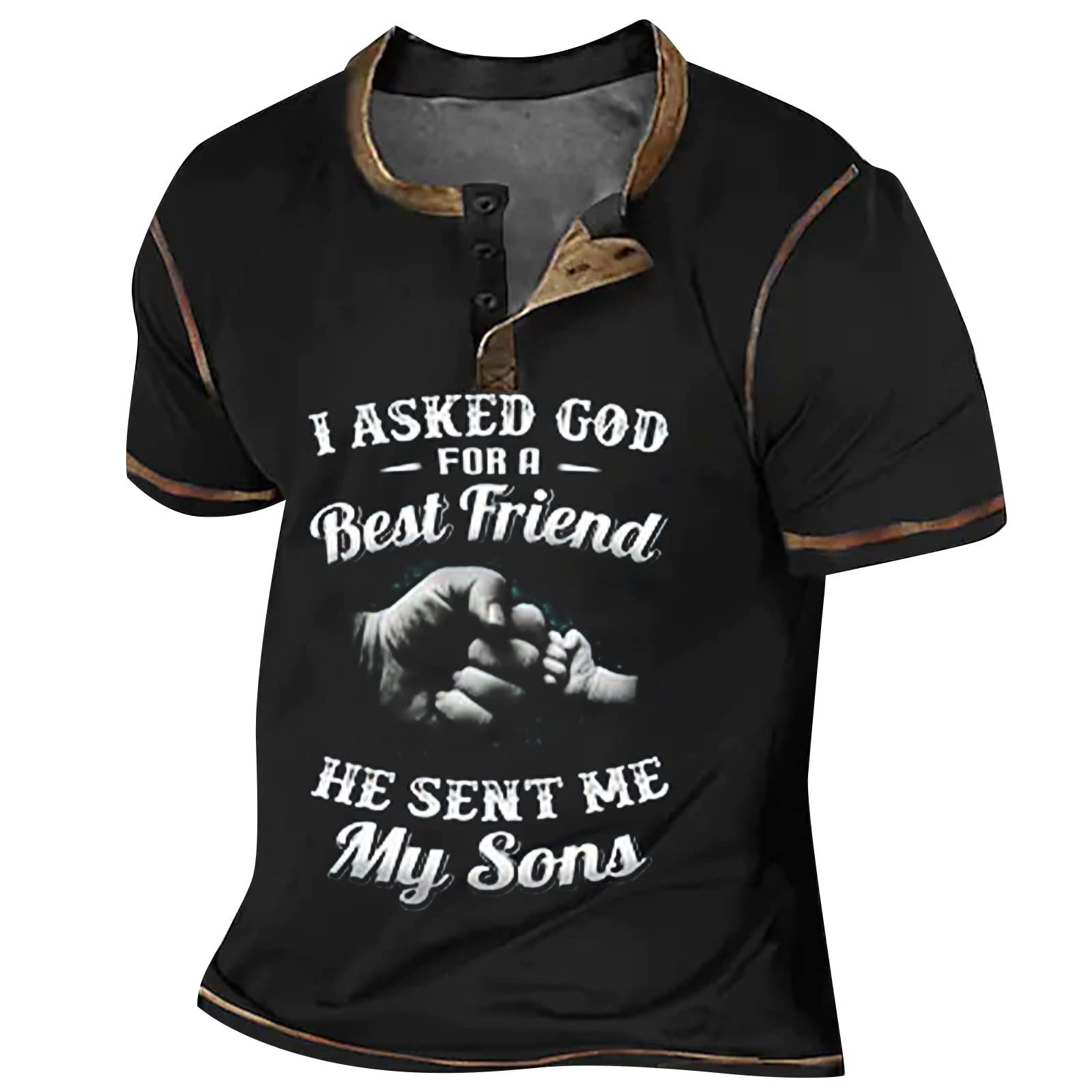 Men's 2023 Blouse Top Round Neck Summer Slim Fit Short Sleeve T Shirts Comfortable Casual Ironing Printing Tees