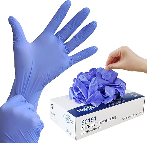 Miniatura 7 de FINITEX Guantes de nitrilo azul hielo, sin polvo, 1000 unidades, guantes médicos, examen, limpieza del hogar, guantes de alimentos