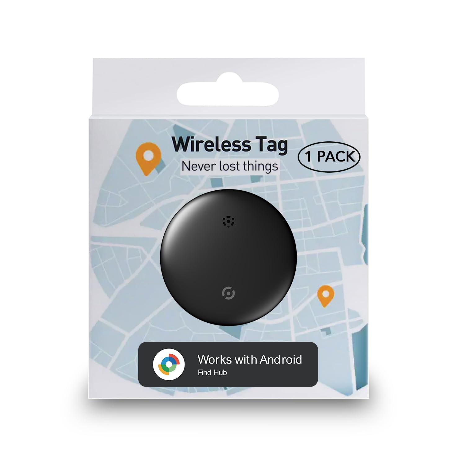 Midlocater Smart Tracker Tag for Android, Item Locator Key Finder Works with Find Hub App, Luggage Tracker for Keys, Wallet, Suitcase, IP67 Waterproof, Compatible with Galaxy & Pixel Android Phone