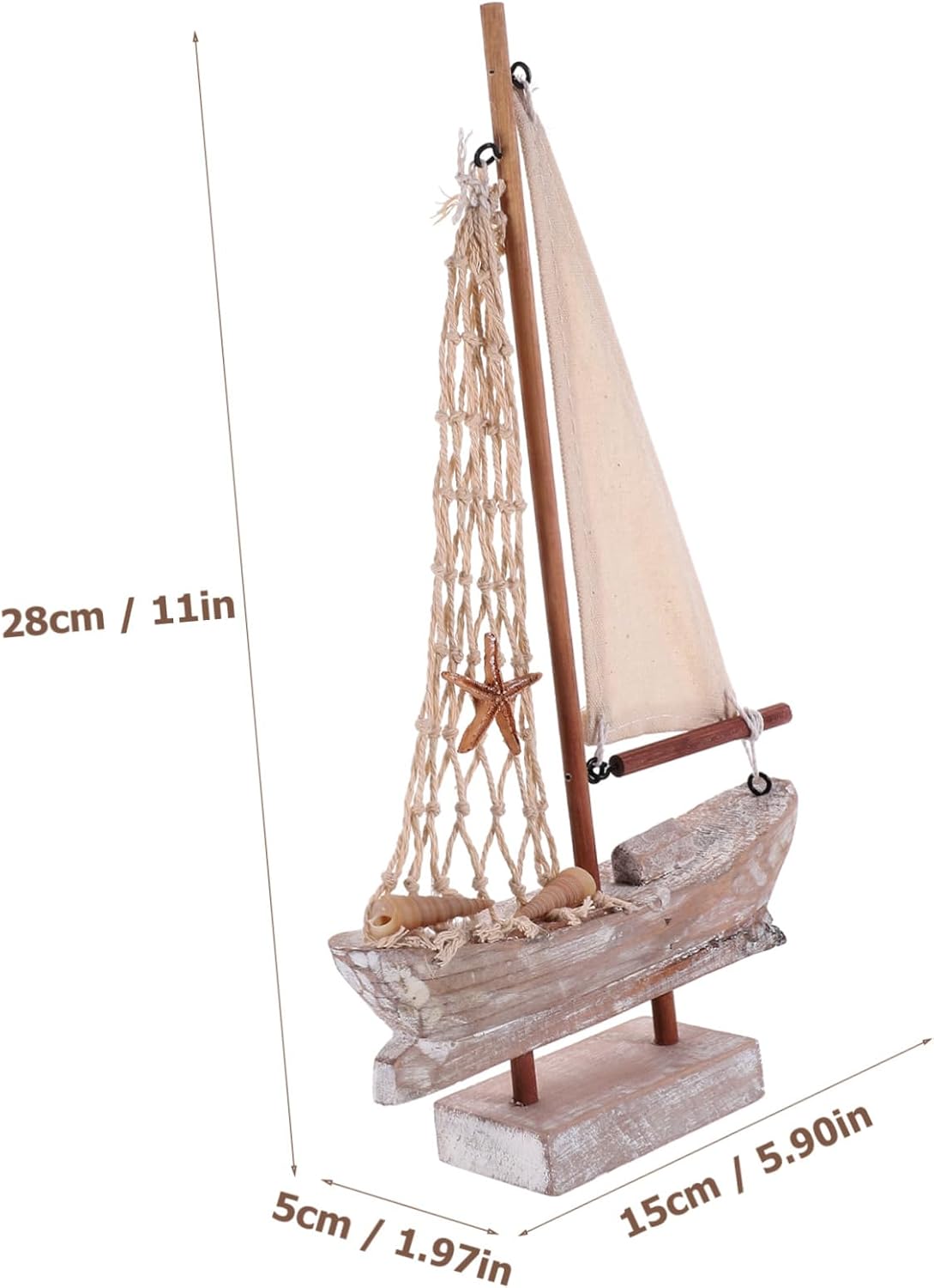 Mediterranean Style Sailing Ship Model Boat Decor Nautical Home Ornament