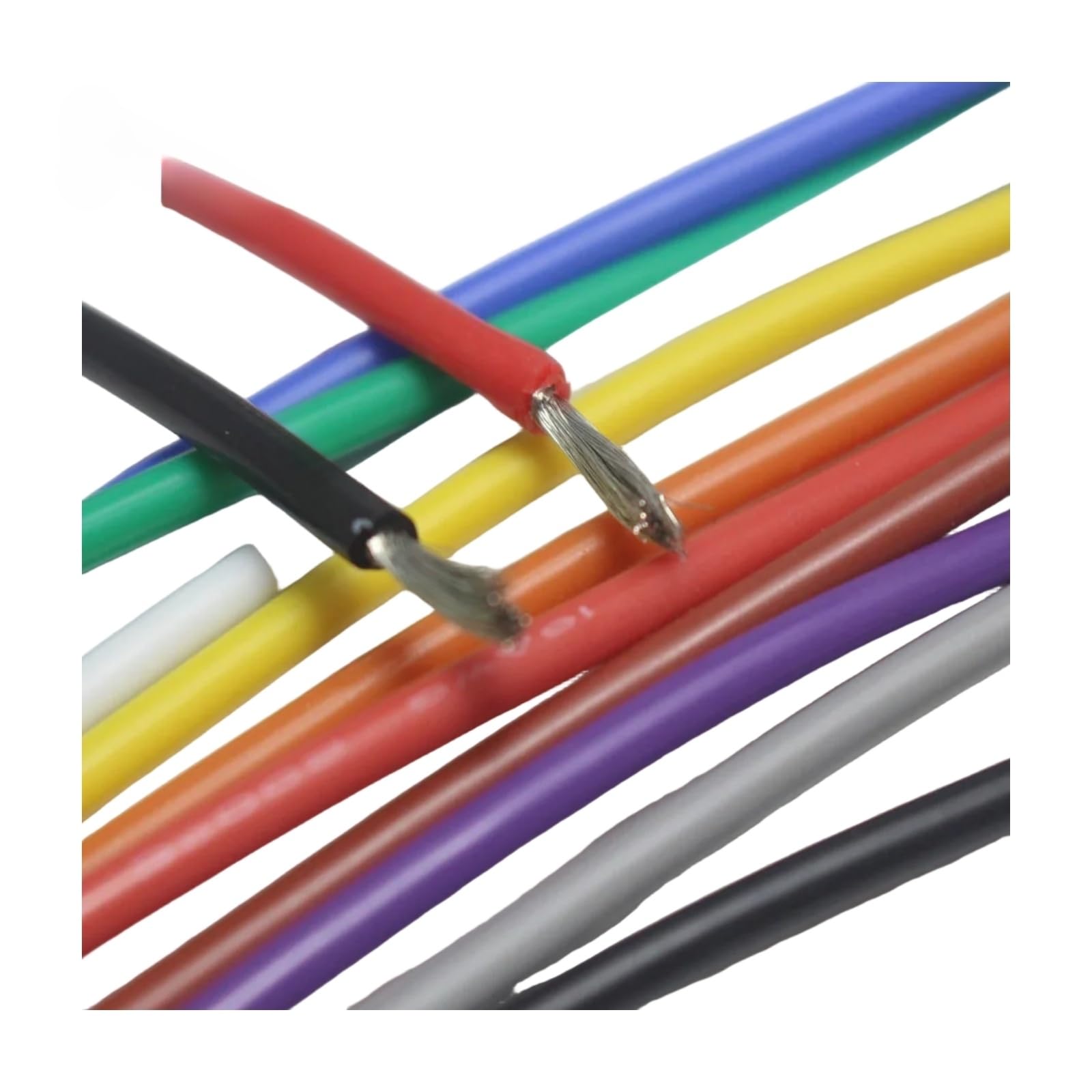 Cables eléctricos de 10 metros, 30 AWG, 28 AWG, 26 AWG, 24 AWG, 22 AWG, 20 AWG, 18 AWG, 16 AWG, de silicona ultra flexible