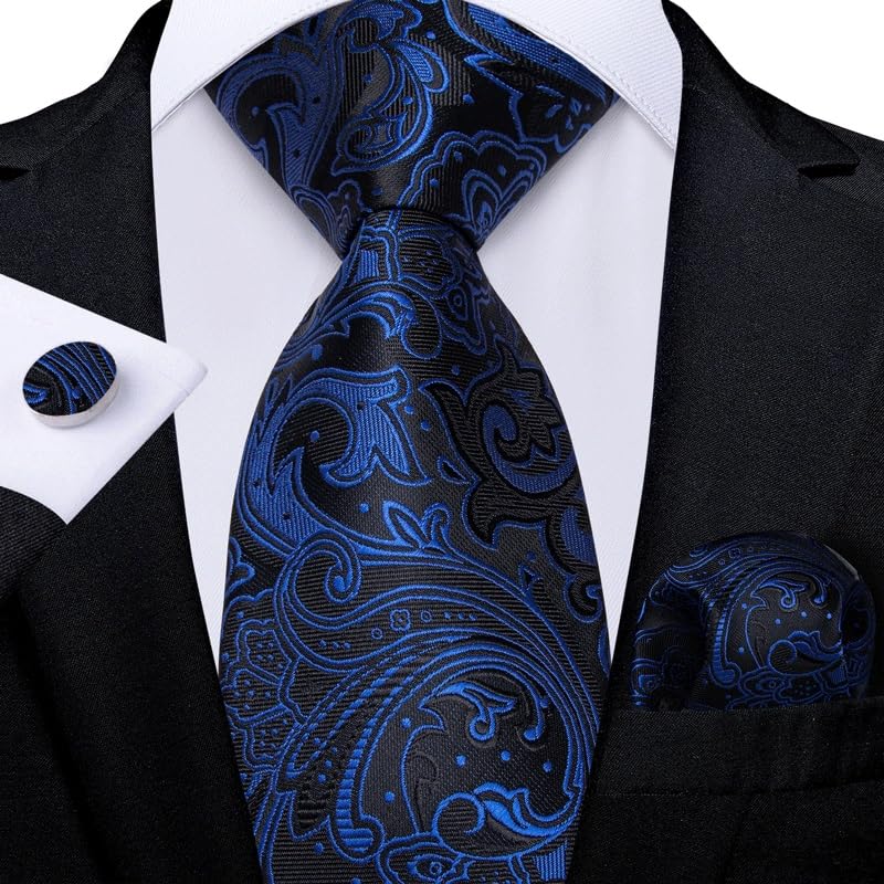 Corbata clásica de seda 8 cm para hombre miniatura 2