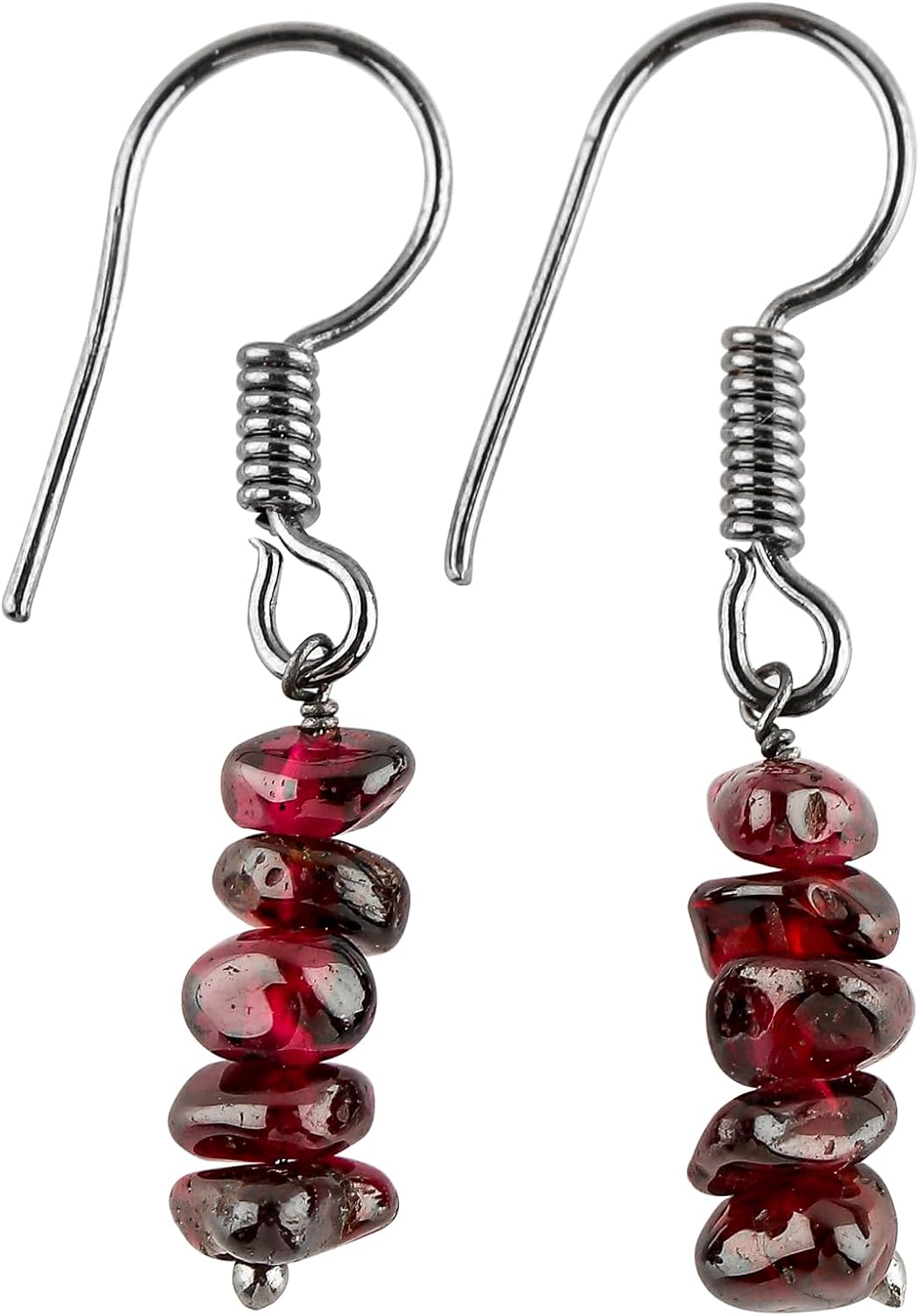 Gemstone Chips Dangling Earrings, Stone 2-3 MM, Black Plated, Handmade Jewelry, Chakra Healing Crystals, Polished Nuggets Stones, Women Earrings, Gemstone Jewellry