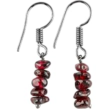 Gemstone Chips Dangling Earrings, Stone 2-3 MM, Black Plated, Handmade Jewelry, Chakra Healing Crystals, Polished Nuggets Stones, Women Earrings, Gemstone Jewellry