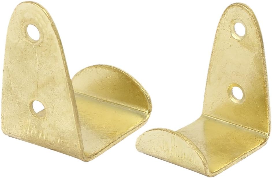 uxcell Picture Photo Frame Metal Brace Bracket Hanger Gold Tone 25mmx32mmx40mm 2pcs