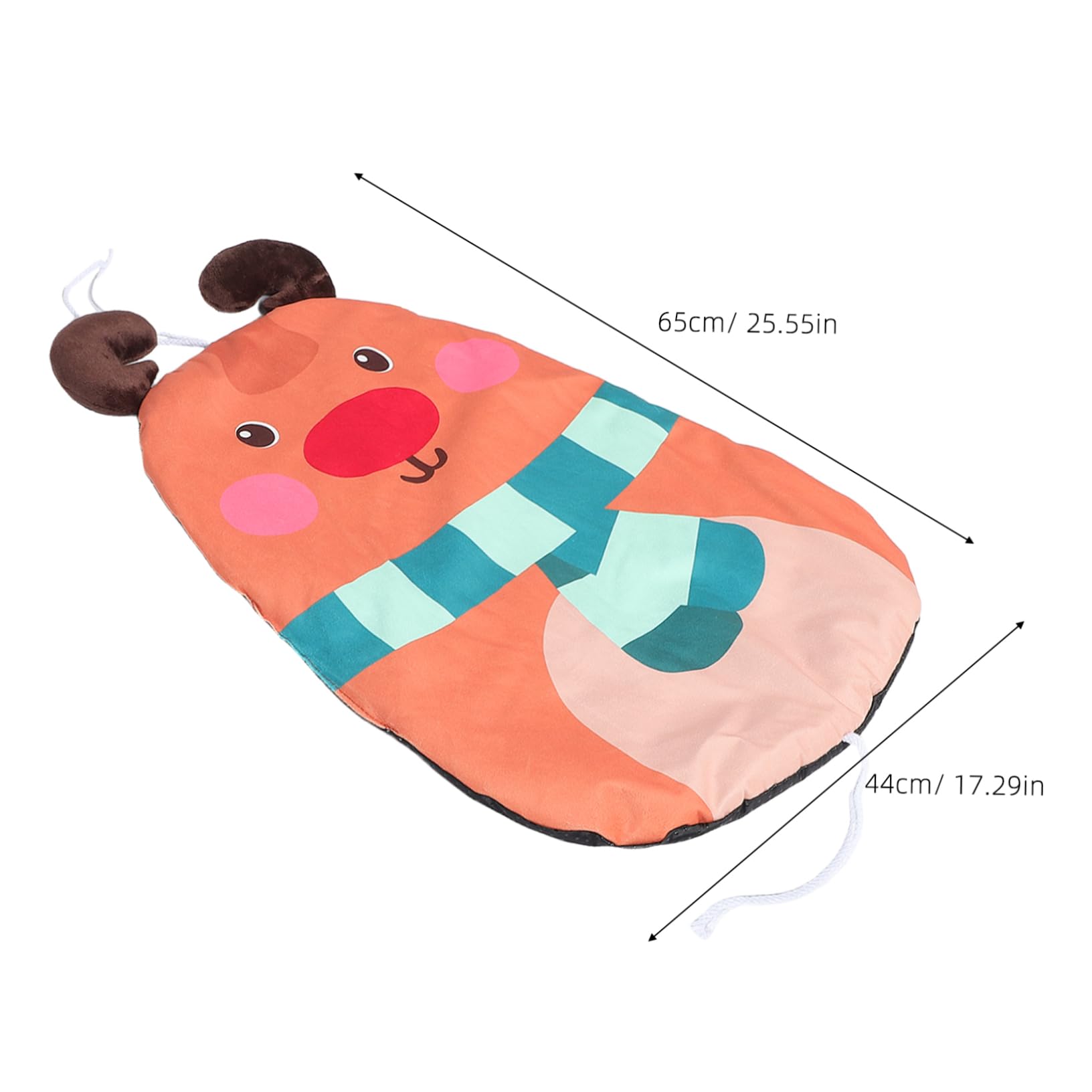 BCOATH Reindeer Design Mat Soft PP Cotton Cushion for Cats Small Breathable Machine Washable Pet Pad for Year Comfort Easy Cleaning