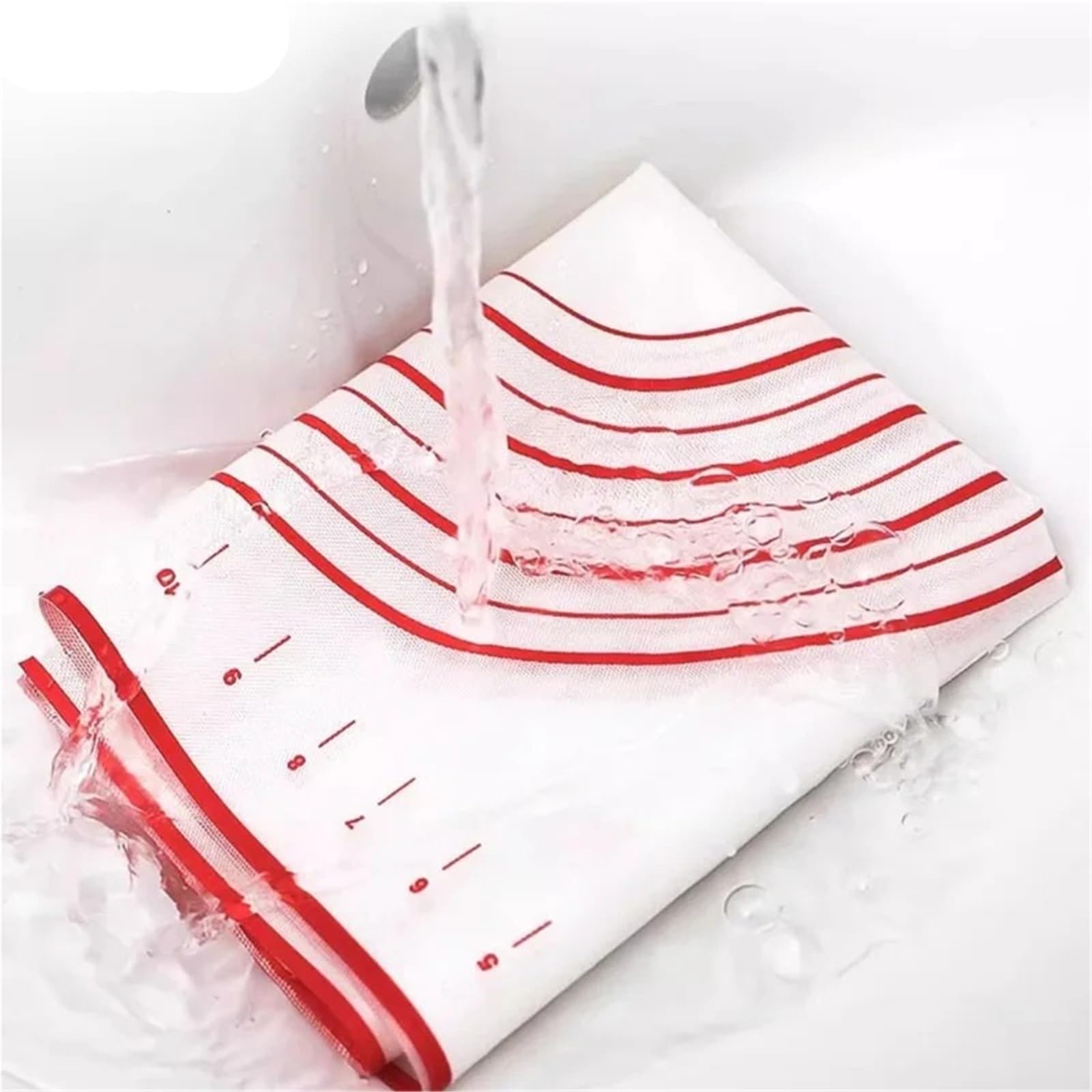 Esterilla de silicona for amasar gran tamaño, for hornear, con rodillo, for repostería, for cocinar pizzas, antiadherente para Pastelería, Repostería(Red,80 x 60cm)