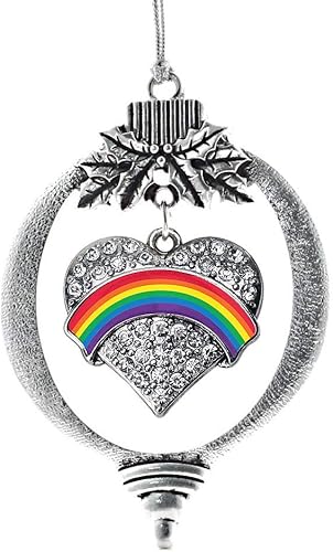 Miniatura 139 de Inspired Silver Adornos festivos de dije de corazón pave de plata con circonitas cúbicas