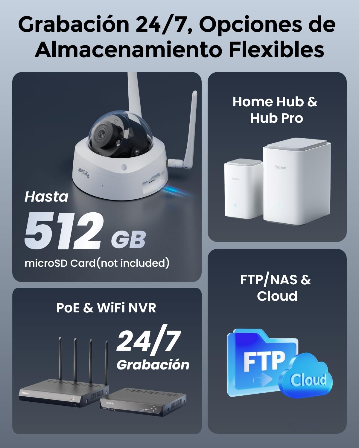Reolink Camara Vigilancia WiFi Exterior 4K Antivandálica, RLC-840WA | Visión Nocturna Color, WiFi 2,4/5GHz, Detección Personas/Vehículos/Animales, Audio 2 Vías, Sin PT, Impermeable IP67